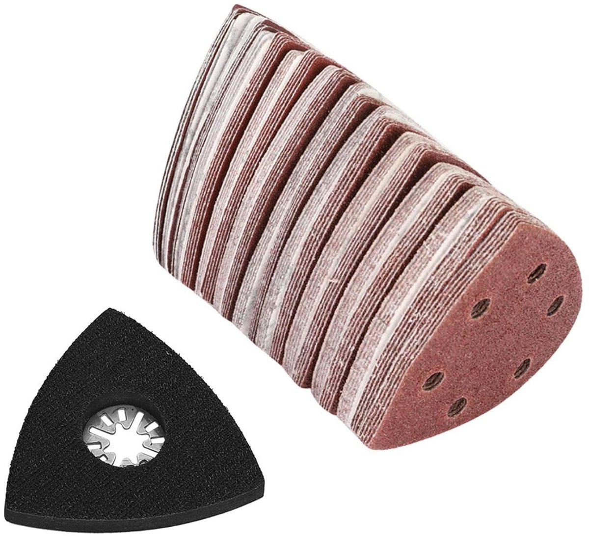 Sandschijf set voor fijne oscillatie multitool met schuurpapier en snijpad - 101 stuks