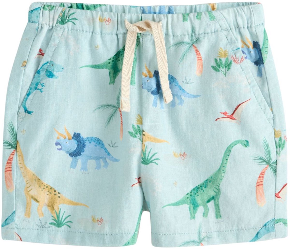 Next - Jongens - Short met elastische taille van linnenmix - Blauw