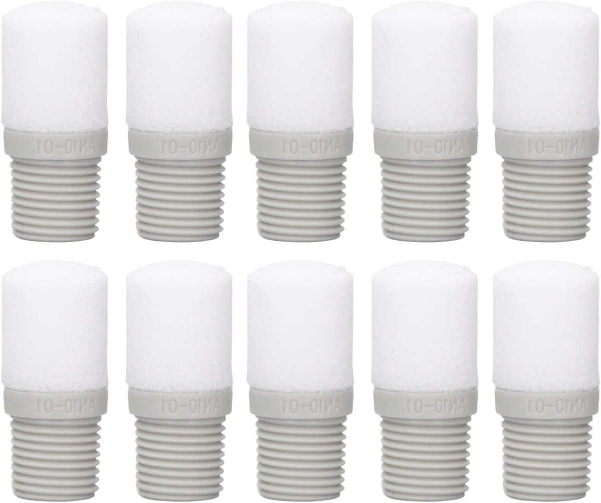Set van 10 lucht dempers G1/8 Inch voor pneumatische kleppen, geluidsdempers en cilinders