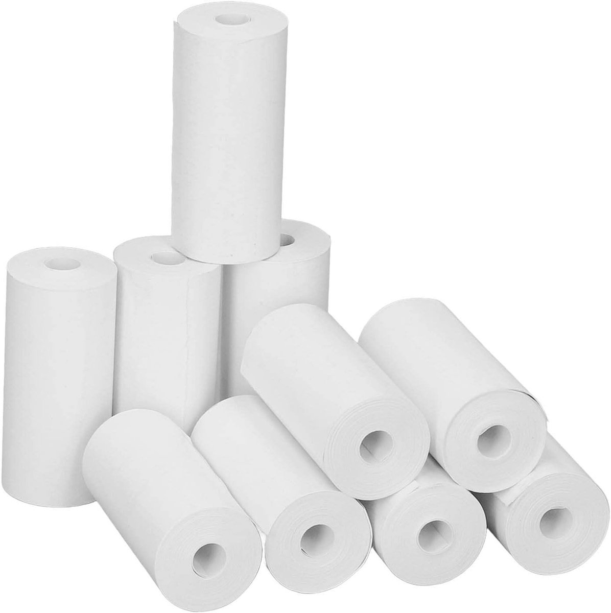 Thermisch papierrollen voor bonnetjes, 57x25mm, 10 stuks, ideaal voor mini pocket printer en zakelijke administratie