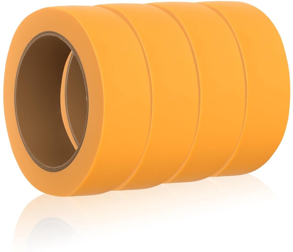 4 Rollen Gouden Maskingtape 30 mm x 50 m, Professionele Plakband voor Schilderen, Crepe Tape, Zelfklevend en Geschikt voor Nauwkeurige Afplakwerkzaamheden