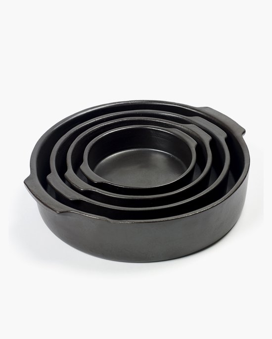 Serax - Pascale Naessens Pure - Oven-Serveerschaal L - Zwart - 25 Ø