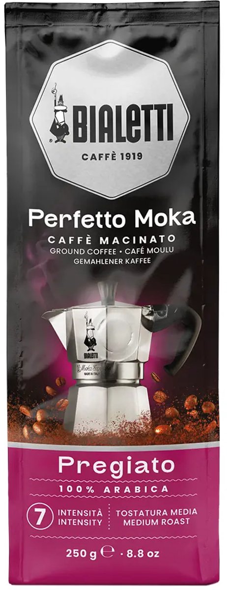 Bialetti Perfetto Moka Pregiato gemalen koffie – 250gr