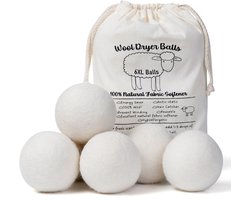 Drogerballen - Wasbollen - Wasdroger ballen - Energiebesparend - Herbruikbare Wollen drogerballen - Dryerballs - Wasballen - 6 stuks
