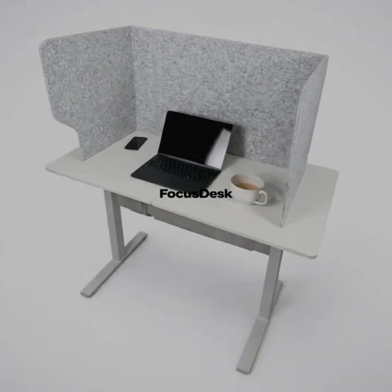 Akoestisch Bureauscherm met Privacy – Geluidsdempend – Opvouwbaar | FocusDesk