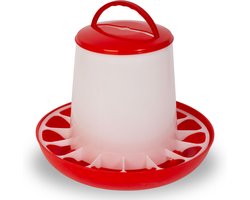 EBERTH Automatische voerautomaat voor pluimvee met een inhoud van 3 kg, voerbak, kippenvoer, automatische voerdispenser, PP-copolymeer, accessoires voor landbouwbedrijven, draaggreep