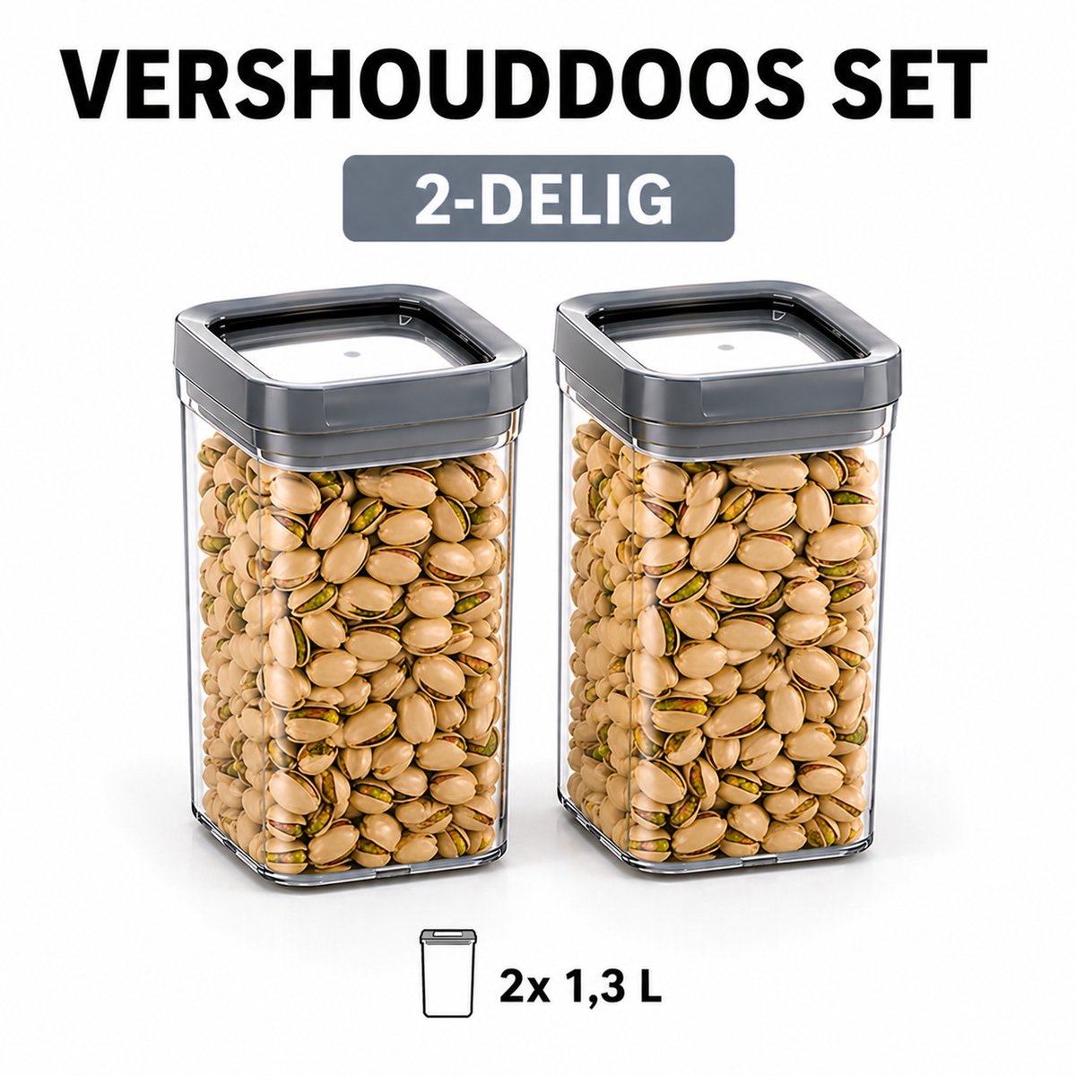 Curver - 2x Vershouddoos - 1,3L - Dry Food Storage -