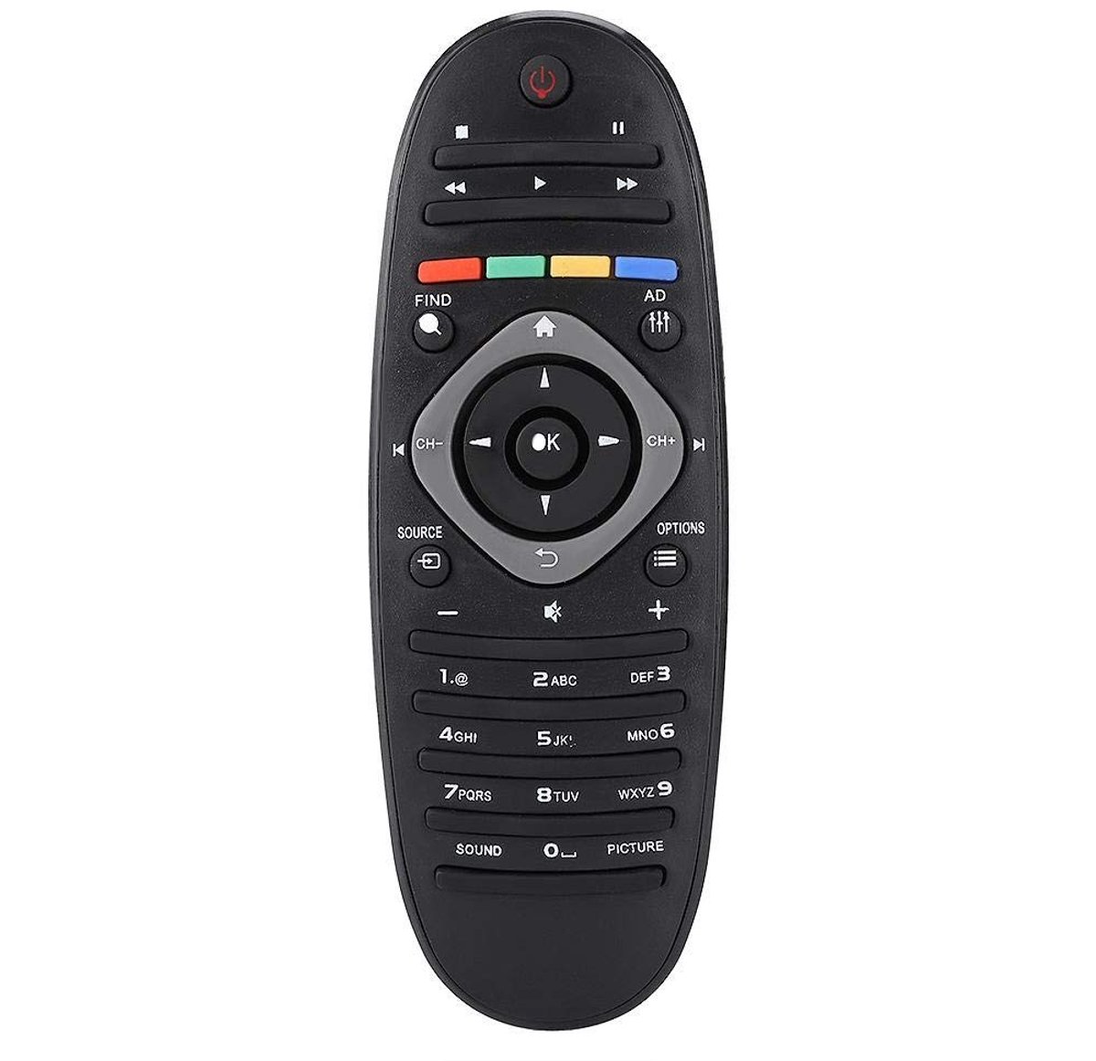 Byshayne - Universele TV Afstandsbediening - Compact en gebruiksvriendelijk - Zwart - Geschikt voor televisie - 25 knoppen - 8 meter bereik