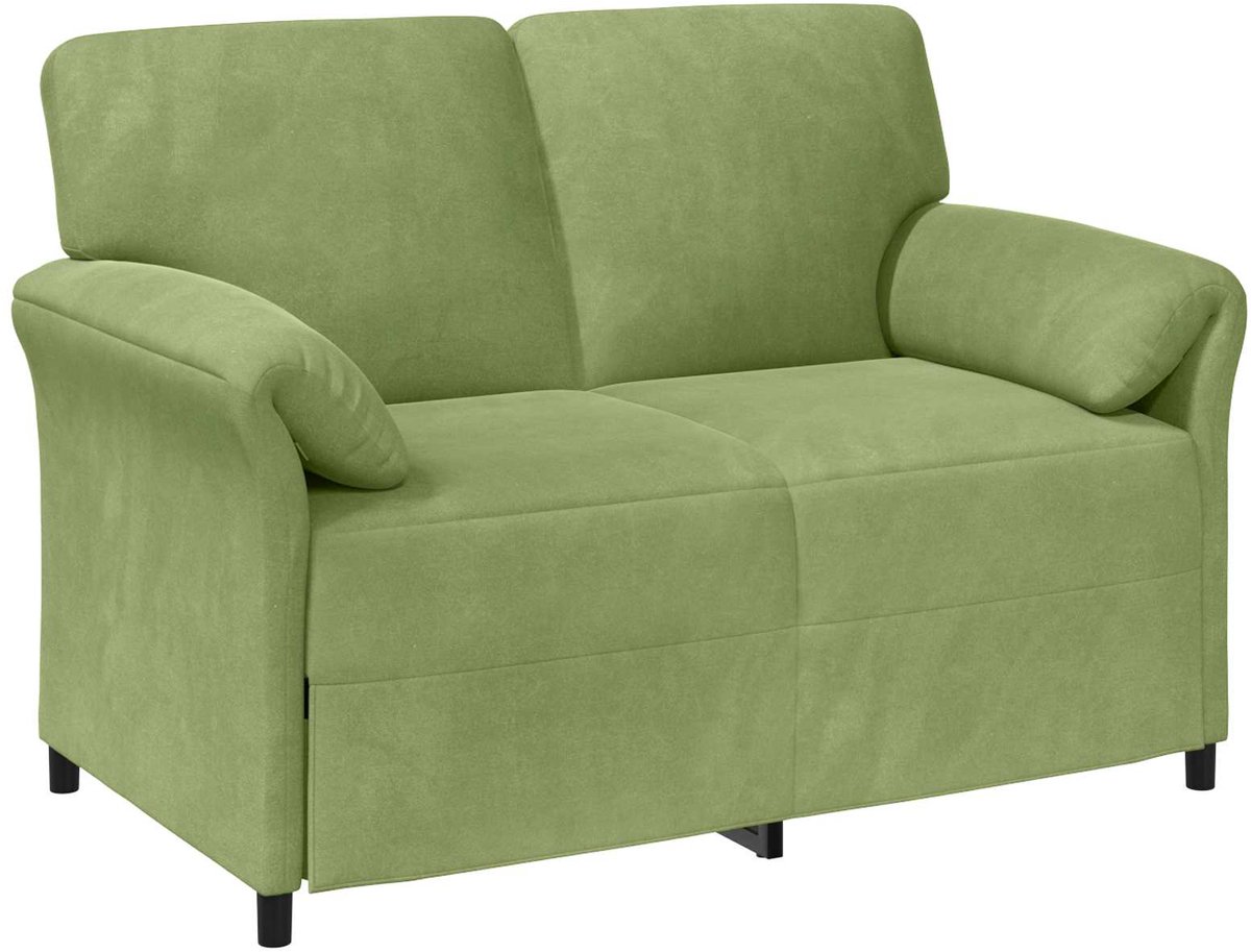vidaXL 2-Zits - Sofa - Lichtgroen - 138 - x - 83 - x - 95 - cm - Fluweel