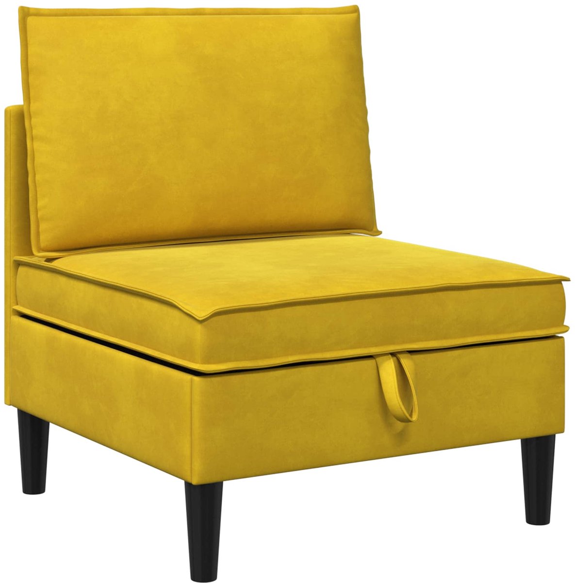 vidaXL - Sofa - met - opslag - Geel - Fluweel