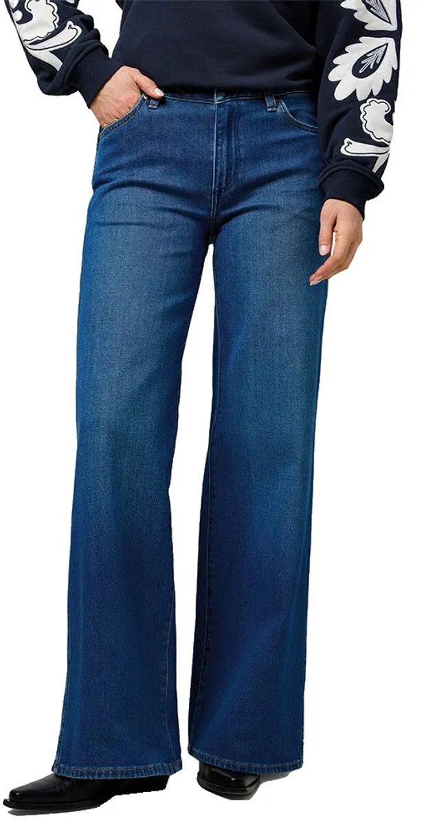 Wrangler World Wide Leg Spijkerbroek 29 32 Vrouw Mid Stone