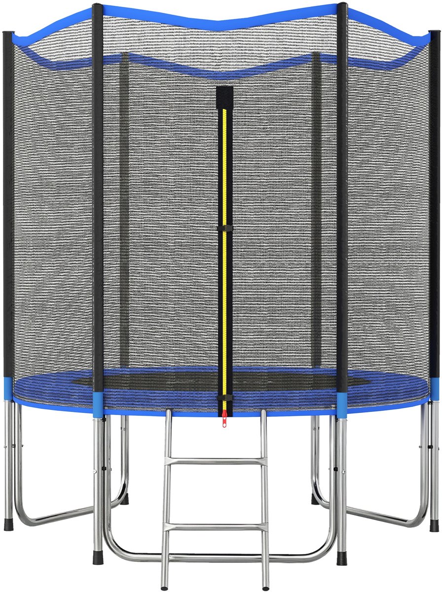 SPORTNOW Outdoor Trampoline - Staal, PP - 183 x 183 x 200 cm - Blauw