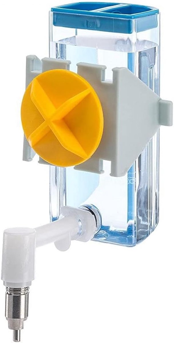 JeiibrZui Sippy Drinkfles - Large - 0,6 Liter - Roestvrijstalen Kogelventiel - Voor Konijnen En Knagers - Gemakkelijk Te Bevestigen Aan Kooi Of Glas