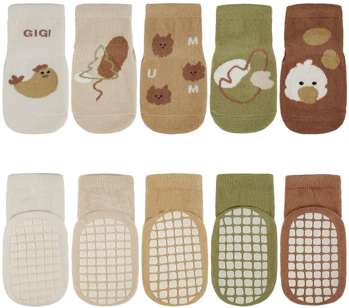 MTTProducts - Non-slip toddler socks - Veiligheidssokken - Warm en comfortabel - Cartoon patroon - Baby sokken - Voor jongens en meisjes - Geschikt voo...