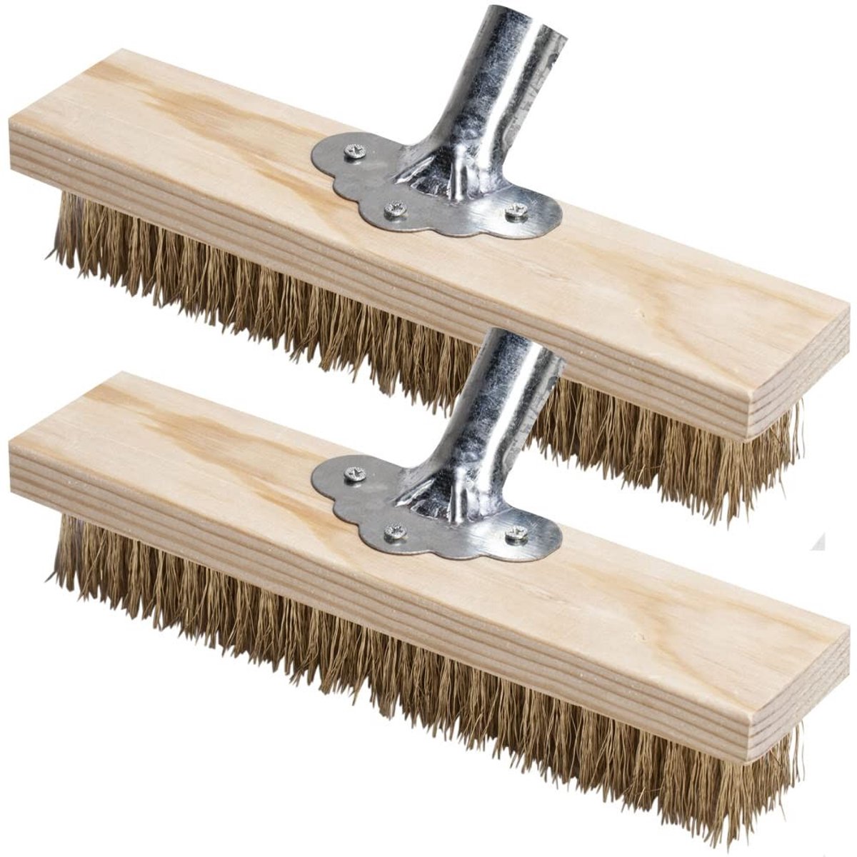 MTTProducts - Draadborstel - Set van 2 - Robuuste metalen houder - 30 cm - Voor tuin en buiten - Effectief tegen mos en onkruid