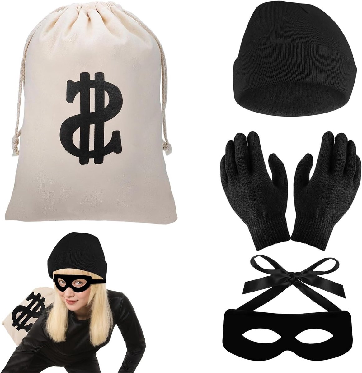 Theft Kostuum Accessoires voor Duiker Outfit - Perfect voor Feestjes, Carnaval en Halloween Rollenspel