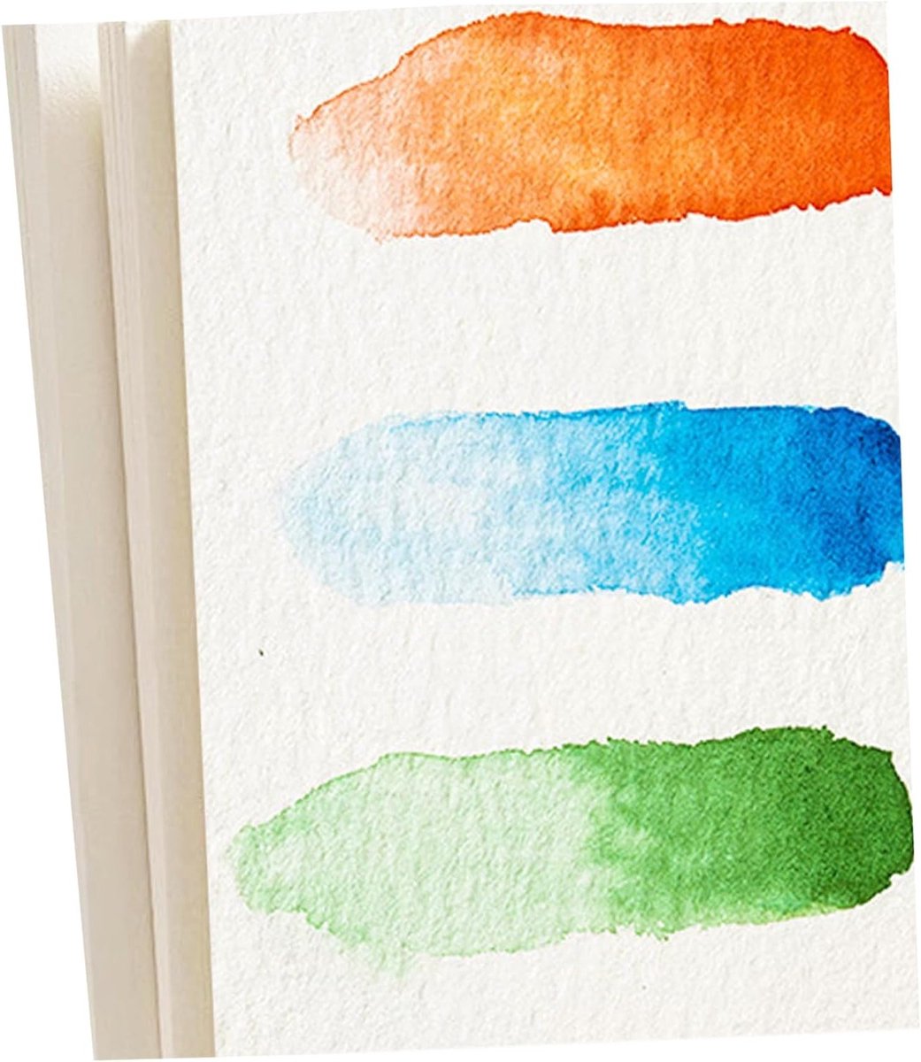 Watercolor papier 300 g/m², 100% katoen, 120 vellen, 12 x 18 cm, koud pers, ideaal voor kinderen, studenten en kunstenaars