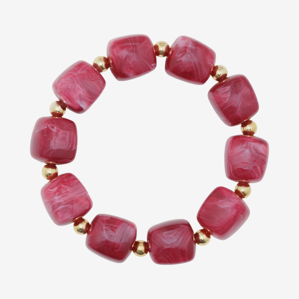 Essenza Large Beads Bracelet Red