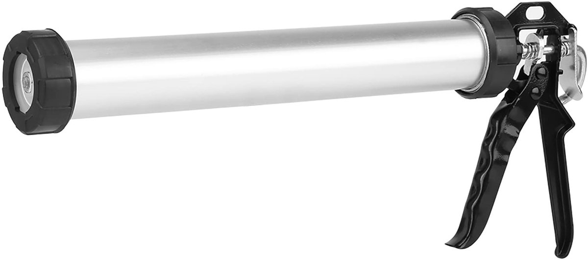Allecto - Aluminium buis - 600 ml cartridgepistool - Handzaam ontwerp - Siliconen cartridge - Voor afdichten en lijmen - Geschikt voor doe-het-zelvers