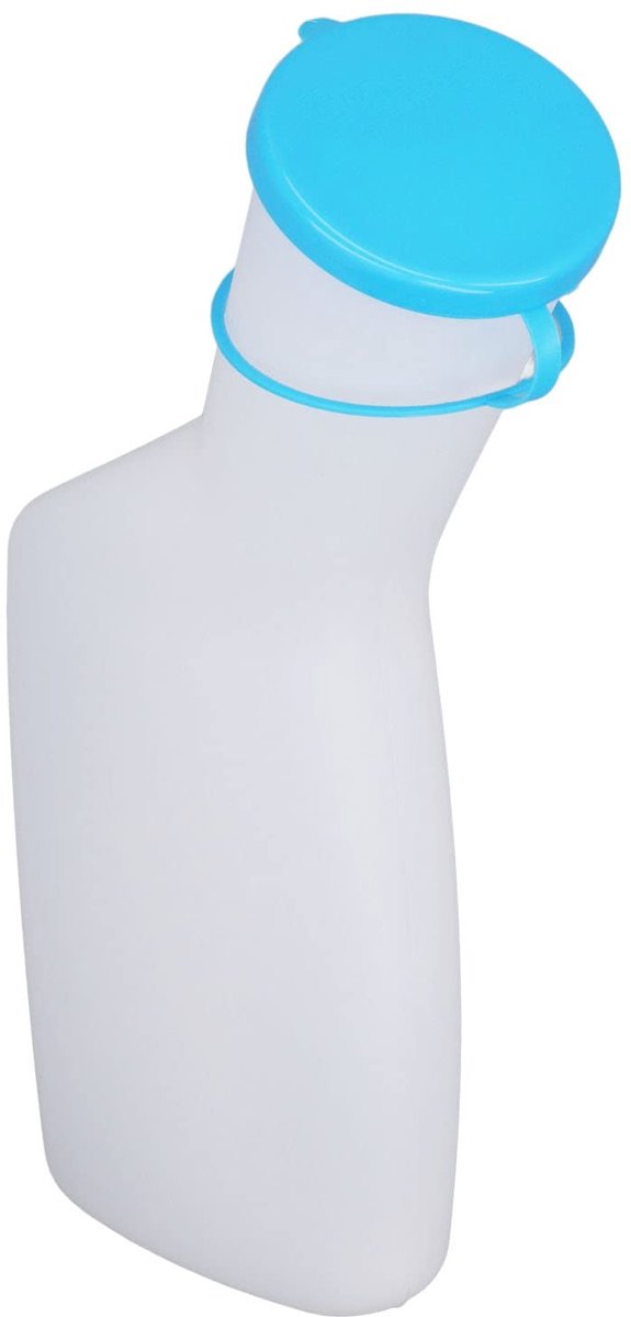 Allecto - Urine Fles - Draagbare Pee Fles - Grote Capaciteit - 1000ml mannetje - Lekvrij Urinal - Geschikt voor Reizen en Zorg