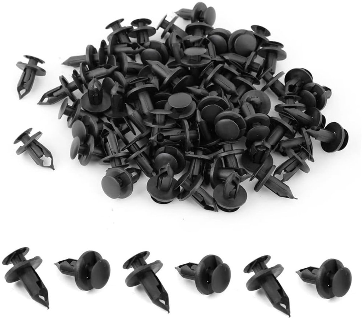 Allecto - Auto Body Trim Clips - Bevestigingsmiddelen - Zwart - Klinknagels - 100 stuks - Geschikt voor de meeste auto’s