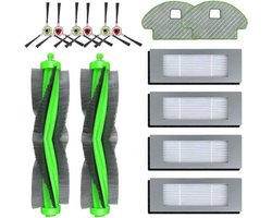 Geschikt voor iRobot Roomba Combo R111840 R1138 Vervangende accessoireset voor robotstofzuigers, 14 pakketten: 2 hoofdborstels, 4 filters, 6 zijborstels, 2 dweildoeken