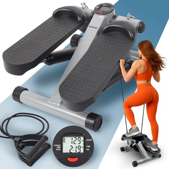 FlexVer® Mini Stepper - Fitness Apparaat - Hometrainer - Zwart