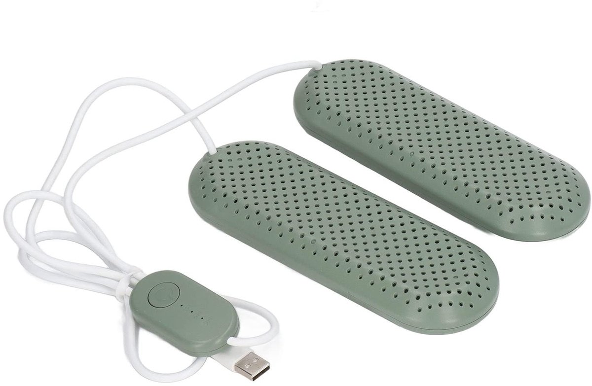 Zerodis Schoenendroger met Deodorizer en Timer - Compact en Stil - Ideaal voor Reizen (OD Groen)