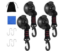 4 Stuks Zuignappen met Band, D-Ring Rotatie 360 Graden & ...