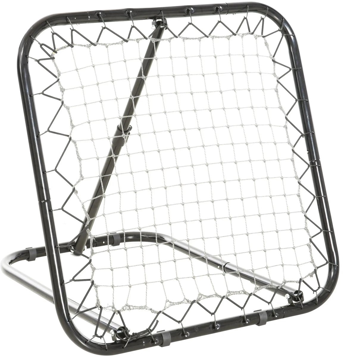 RosaBloom Voetbal Rebounder - Sport Trainer - Trainingsnet - Verstelbaar - Opvouwbaar - Metaal - 78x84x65-78 cm - Zwart