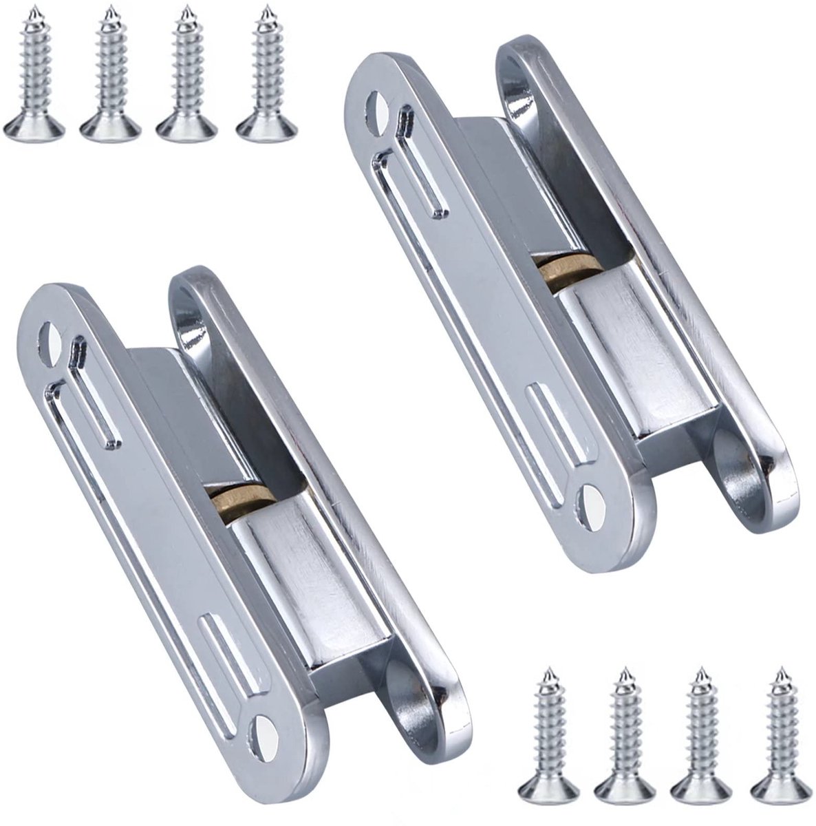 Allecto - Deur Scharnieren - Duurzaam - Chroom - 2 Stuks - Voor Binnen- en Buitendeuren - 80 mm