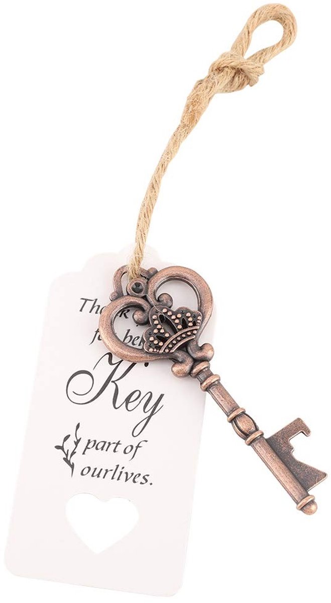 Allecto - Vintage Skeleton Key Bottle Opener - Antieke Flesopener - Bruiloft Decoratie - Bronzen Sleutels - Praktische Souvenirs - Perfect voor Vol...