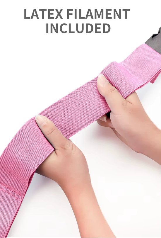 Dans Stretch Band – Yoga Riem - Stretch Band voor Flexibiliteit – Pilates en Gymnastiek Trainingsband voor Rek- en Strekoefeningen voor Volwassenen en Kinderen - Zwart — afbeelding 2