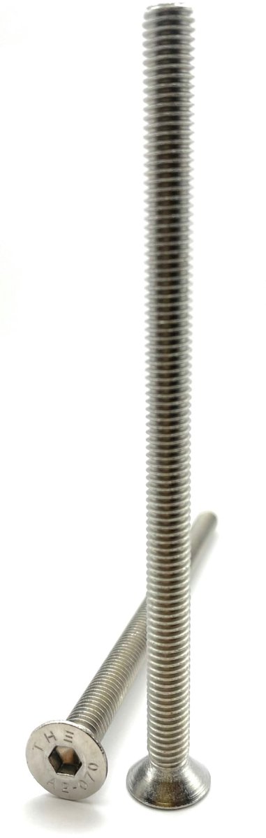 Allecto - M6 x 100 mm - schroeven - Perfect voor meubels - Countersunk - Vervangingsschroeven - Set van 5 - Geschikt voor diverse toepassingen