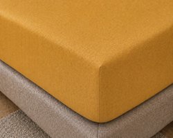Hoeslaken - 100% Katoen - 90x200 Hoekhoogte 30cm - Oker