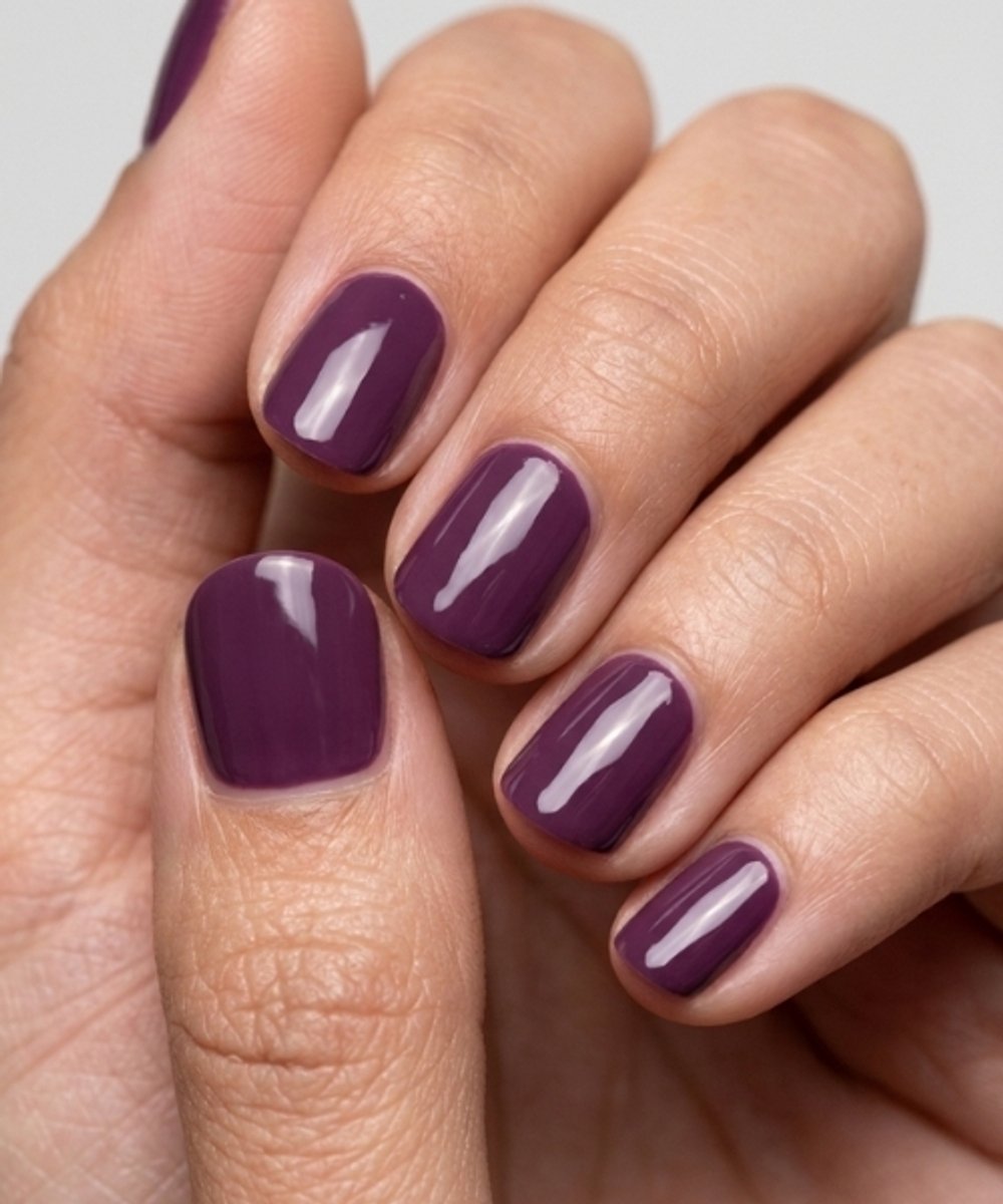 Nailo Gellak Stickers - Paars - Dark Plum - Gel Nagel Stickers UV - 28 stuks - Gel Nail Wraps