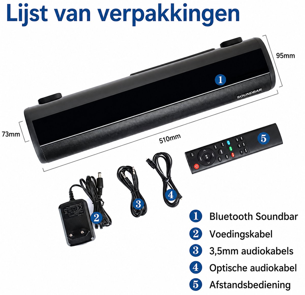 Mini soundbar - soundbar voor tv - computer-soundbar met Bluetooth 5.0 - bekabelde en draadloze pc-luidspreker - home-audiosysteem voor thuisbioscoop/gaming/projectoren – foto 4