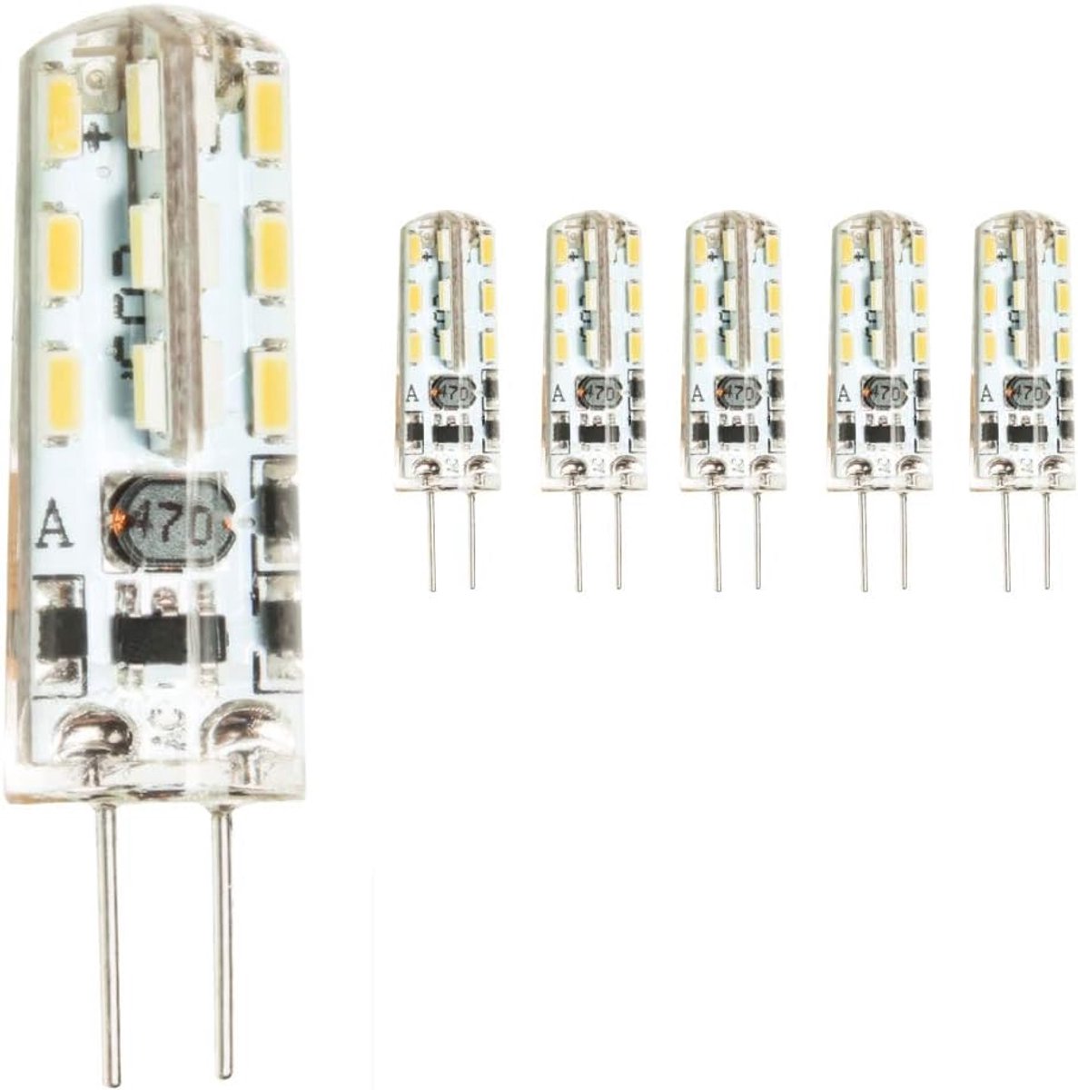 2 Watt G4 LED Lampen 12V AC/DC 5 Stuks - 360° Verlichting