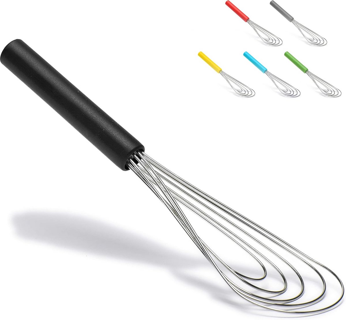 Platte Garde met Antislip Siliconen Handvat - 10 Draads Klopper voor Keuken en Bakken
