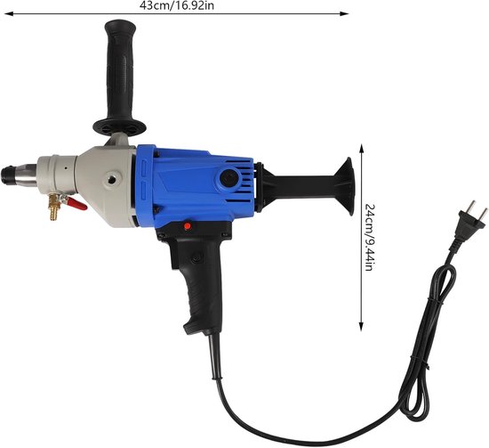 Elektrische grondboor 1900 W met boorbit 120 mm - professionele aardboor voor paal gaten en leidingen - krachtige grondboormachine met geborstelde motor — afbeelding 4
