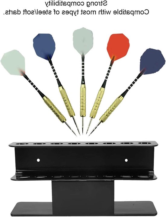 Dartstandaard voor wandmontage met sterke compatibiliteit - darts houder voor pijlen - geschikt voor staal en zacht staal - etuis en backboards — afbeelding 2