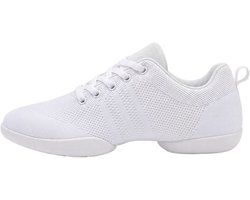 Danssneakers Dames Splitzool | Wit | 'Salsette' | Vegan dansschoenen | Hiphop, latin, zumba | Maat 35