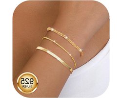 CASSIECA Sterling Silver Bracelets for Women, Silver Bracelets, Layered Ornate Link Chain Bracelet, Adjustable Stackable Bead Bracelets for Women and Girls