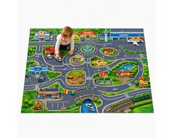 Studio M Speelmat - Speelkleed - Playcity Speelkleed - 140 x 200 cm - Speelmat Opvouwbaar - Auto Speelkleed - Anti slip - Verkeerskleed