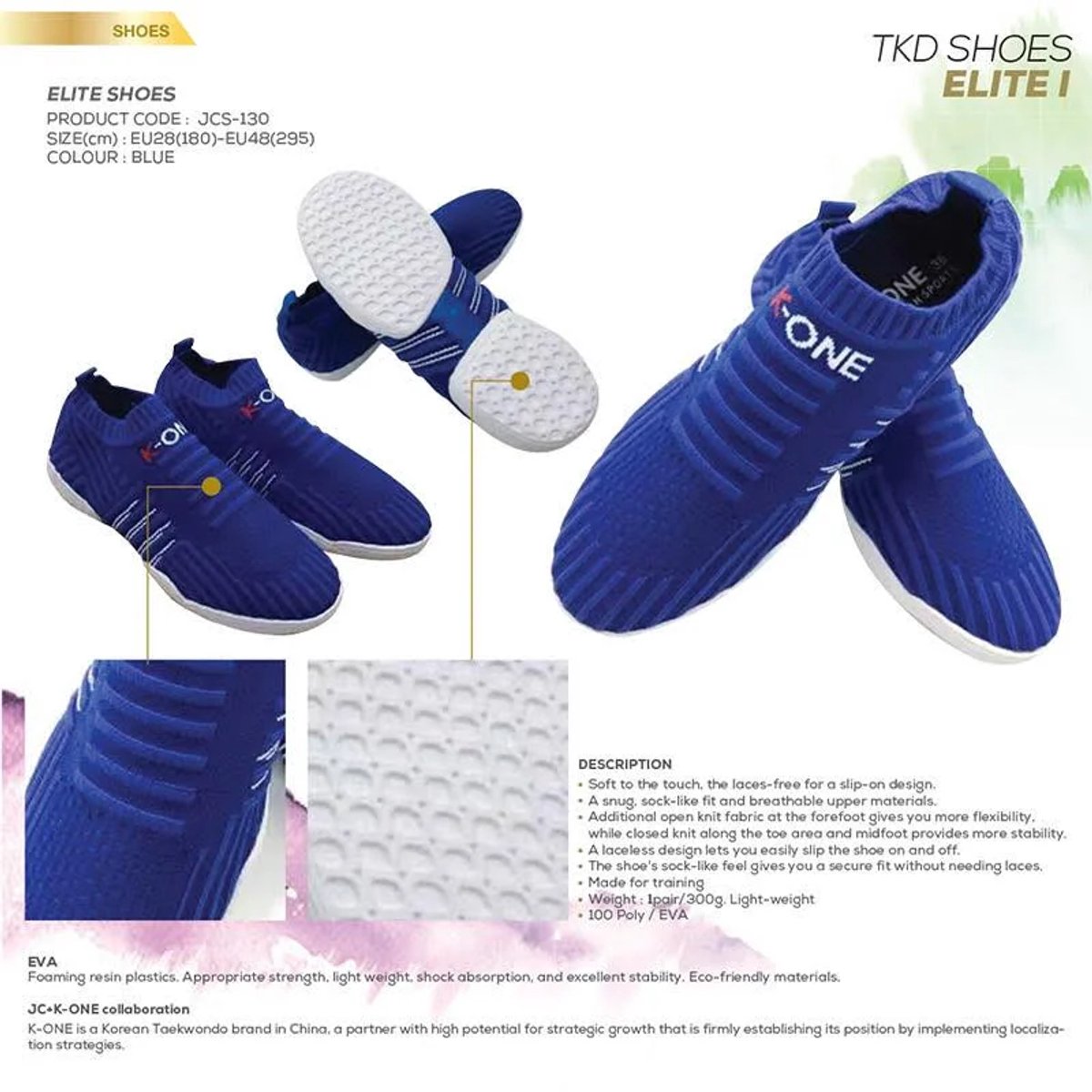 Taekwondoschoenen JCalicu & K-One | Blauw | diverse maten (Maat: 38)