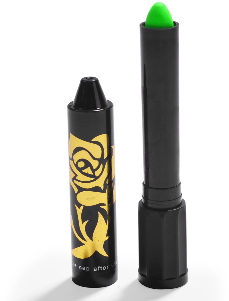 Schminkstiften - Schmink Set Krijtjes - 12 Stuks Kleuren -Fluoriserend UV Neon Glow in the Dark Krijtjes-Giftige Gezichtsverfkrijtjes voor Halloween Cosplay Make-up-Helderste Glow onder UV-Licht — afbeelding 13