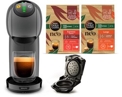 Krups Dolce Gusto Genio S YY5895FD – Capsule Koffiemachine – 15 bar – Zwart – Zonder melkopschuimer – Bundle 2x NEO Espresso Lungo + NEO Capsule Adapter