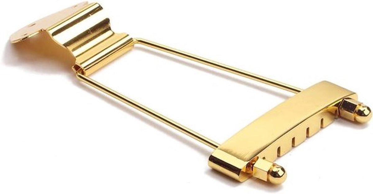 Gitaar brug - Onderdeel - Goud - Vervanging - 6 String - Geschikt voor Jazz Archtop Gitaar.