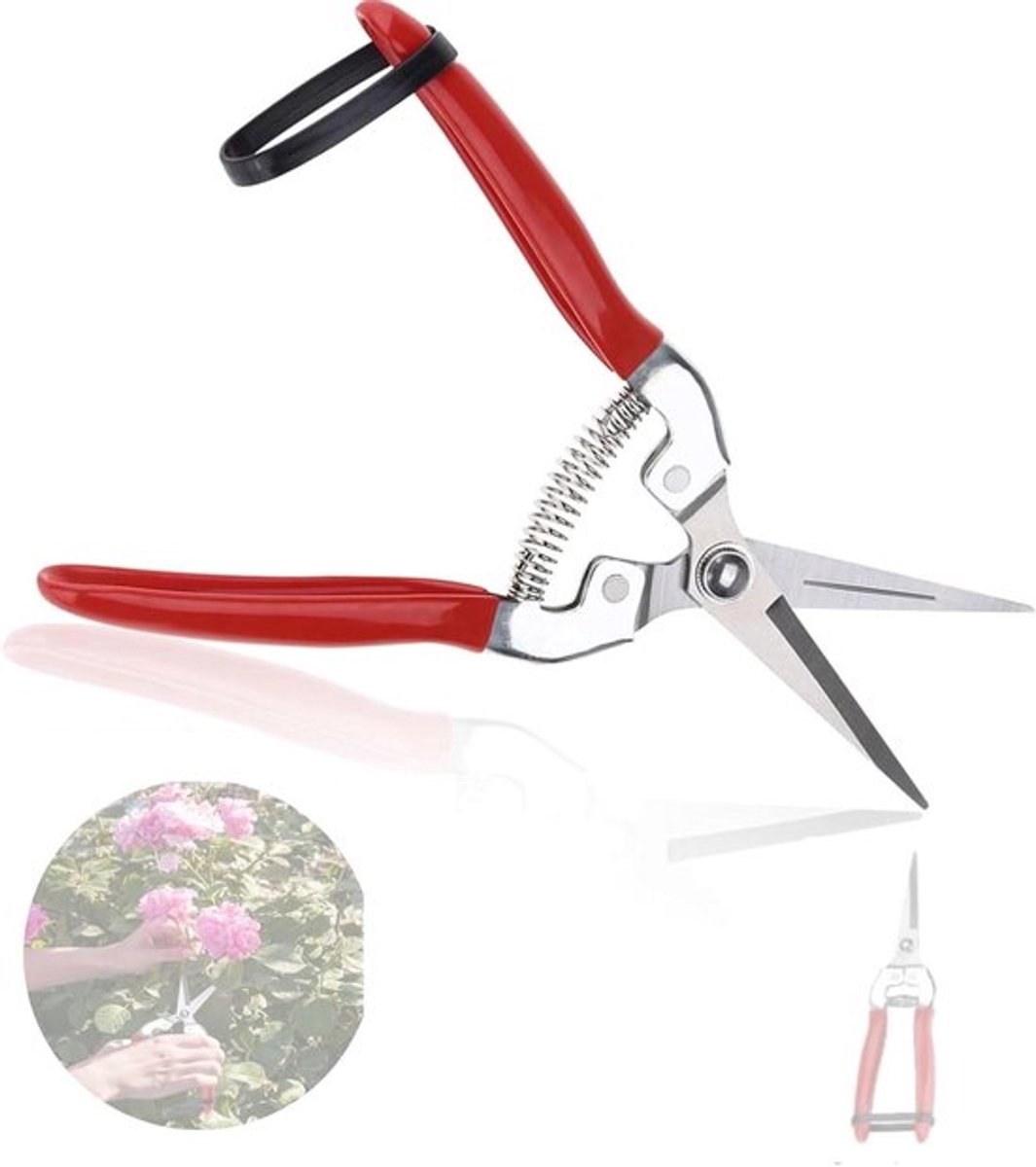 - Schaarset - Planten - Ergonomisch - Bonsai - Snoeigereedschap voor tuin - Bloemen - Inclusief opbergetui - Groeitakken - Geschikt voor alle planten - Groen metaal.