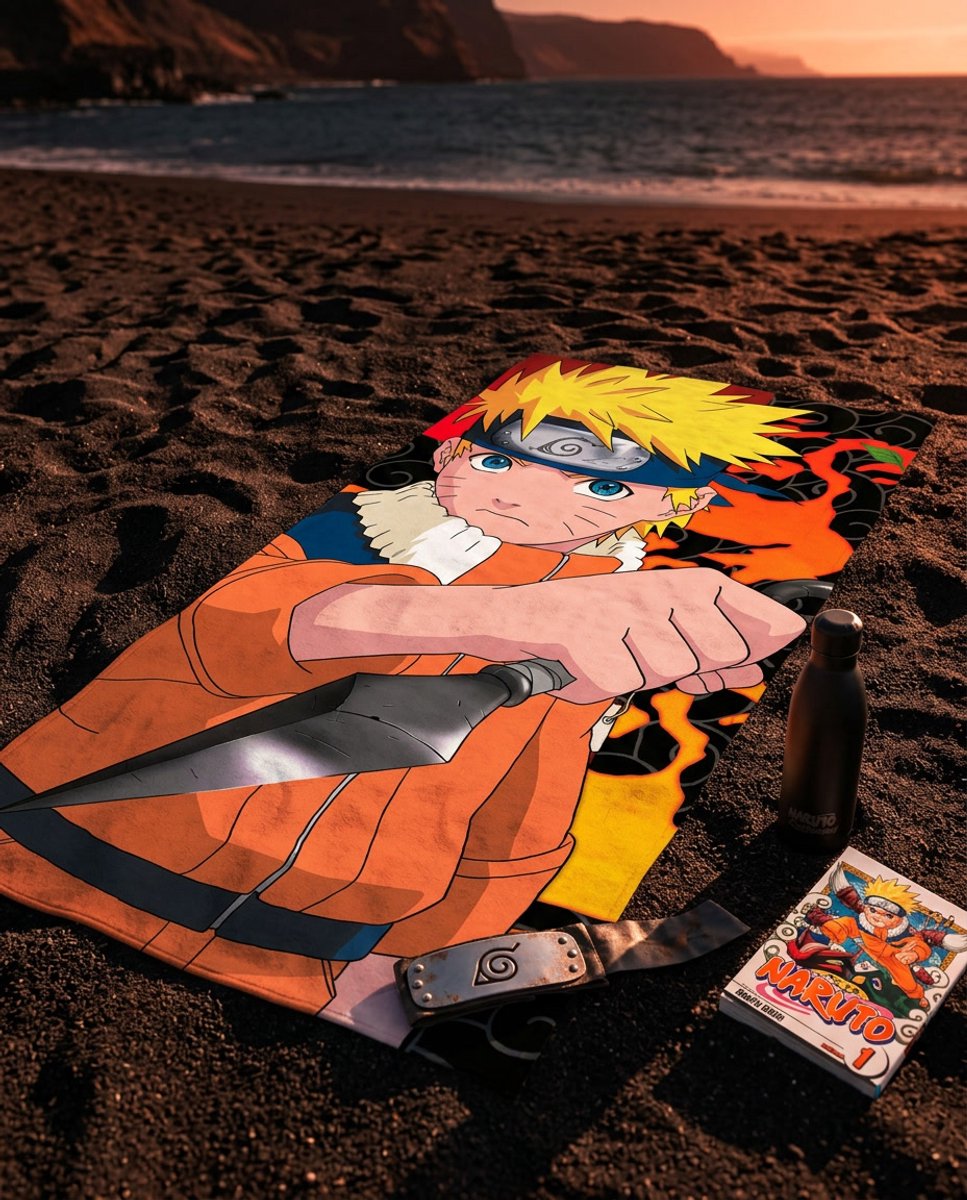 NARUTO - Uzumaki Naruto - Beach Towel 100% Cotton - 70x140cm